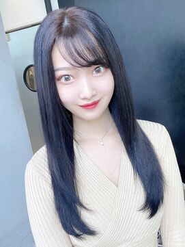 アイティー バイ アルバム 浦和店(IT by ALBUM) 暗髪ブルージュ_ショコラベージュボブルフベビーバング_8968