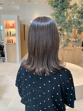 リュドール 名駅(Rue D'or) ブリーチ無し透明感グレージュ