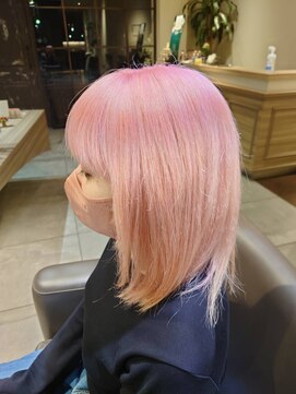ヘアースタジオ エフ(Hair studio f) コーラルピンクby福田
