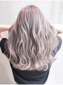 ホワイトグレー_チェリーブラウンフェミニンロング_ba361241