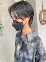 テトヘアー(teto hair)&nbsp;センターパートウルフ、ハンサムウルフ、黒髪、韓国ヘア