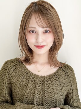 リヤン 表参道(lyann) サイドバングくせ毛風カール前髪ナチュラルカール斜めバング