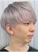 パールホワイト[新宿駅/ダークアッシュ/ニュアンスパーマ]