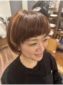 【美肌効果】艶髪マッシュヘアにビタミンカラーポイントブリーチ