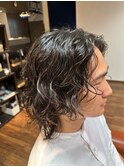 メンズロング♪無造作に決まるパーマ♪