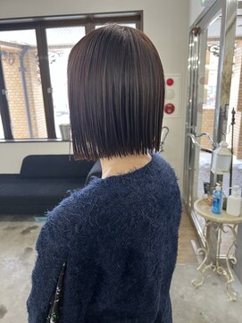 ヘアーグロウニコ(hair grow nico...) パッツンボブ ※髪質改善※ハイライト※白髪ぼかし