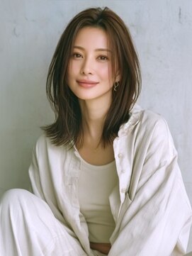 アルトリスト(Altruist Aging×HAIR&SPA) ★ダークアッシュ大人ガーリーボブ着物ミディアムレイヤーカット