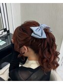 ポニーテール/ゆるふわヘア/イベントヘア