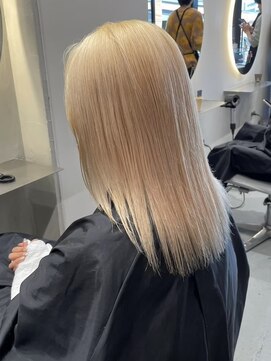 ソル ジングウマエ(SOL JINGUMAE) 原宿ケアブリーチカラーミルクティーベージュ酸性ストレート韓国