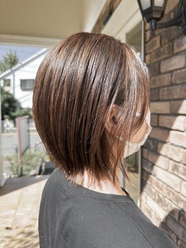 イマージュ 志免店(image) 首隠れミディアム＋明るめアッシュカラー