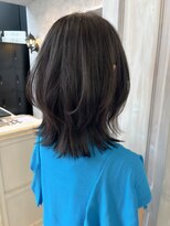 キャアリー(Caary)&nbsp;福山人気ダークグレージュ髪質改善外ハネレイヤーミディ艶髪矯正