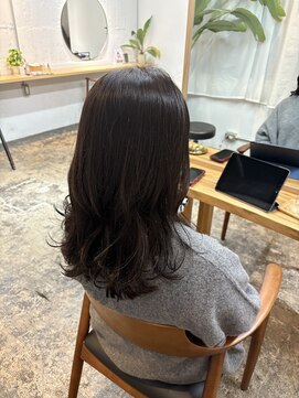 【江幡】白髪染めとは思えない透明感グレージュ