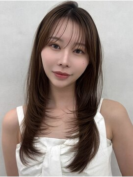 エジョン 三鷹店(Aejon) 三鷹レイヤーカット韓国ダブルカラー顔周り前髪カットボブ