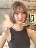 イメチェン/ピンクベージュ/アンブレラカラー/前髪/銀座