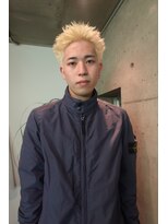 ソーレ(sole)&nbsp;ハイトーンスパイキーショート　ブリーチカラー　メンズショート