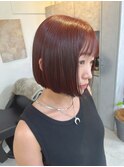 切りっぱなしの艶々ボブ