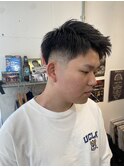 メンズカットフェードスキンフェードアップバングショート