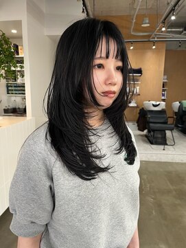 ウッド(uood) ナチュラルウルフ×ロングレイヤー