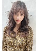 大人かわいいロングスタイル♪藤沢　小顔　くせ毛風パーマ