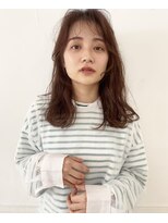 テンバイシオミエイチ(10 by shiomi H)&nbsp;春パーマ×アースカラーの無造作ミディアム/くるくるこなれヘア