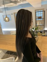 シェーン 仙台駅広瀬通店(schon)&nbsp;コントラストハイライト×ストレートスタイル