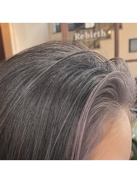 ヘアーサロン リバース(Hair Salon Rebirth) 【防府/Rebirth】ブルーブラック×グレー フレーミングカラー