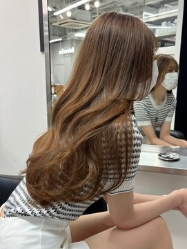 ベレーザシェルト(Beleza scelto) ba1550透明感グレージュカラーロングレイヤーオリーブベージュ