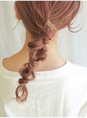 ピンクベージュ　/ ヘアセット