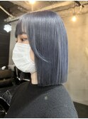切りっぱなしボブ/タッセルボブ/ハイトーンボブ/ブロンド/原宿