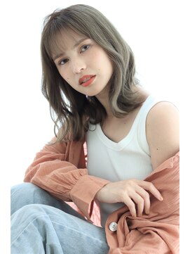 アルベロ(albero) 大人ガーリーくびれミディアムオリーブグレージュ20代30代40代