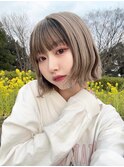 アンブレラカラーホワイトベージュボブ！