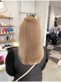 20代30代透明感抜群ダブルカラーブリーチミルクティーベージュ