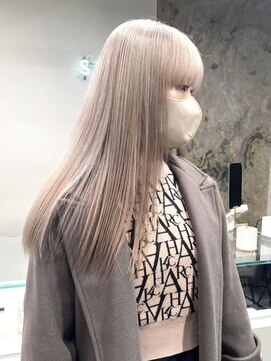 ソル ジングウマエ(SOL JINGUMAE) ミルクティーベージュダブルカラーグレージュカラーハイライト