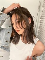 サイン 渋谷(SIGN)&nbsp;韓国ヘアーハッシュカットレイヤーカットグレージュブリーチ無し