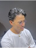 ビジネスフォーマル ツーブロックショート かき上げオールバック