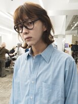 メンズボブカットメンズニュアンスブラウンカラー