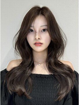 ノイズオオサカ 天王寺店(NOISM OSAKA) 20代30代40代くびれミディ韓国ヘア小顔外ハネミディアムアッシュ