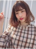 アンブレラカラー/こなれミディ/ウェーブパーマ/前髪/錦糸町