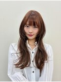 くびれフェイスレイヤーハッシュ姫ヒメカットロングへア20代30代