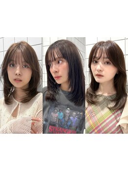 【こだわるフォルム】顔周りレイヤーカットで抜け感style*髪質改善トリートメントでうるおうツヤ髪に[銀座]