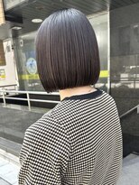 エン バイ ユアーズヘア 銀座店(eN° by youres hair)&nbsp;切りっぱなしボブ 縮毛矯正 地毛風ストレート タッセルボブ 銀座
