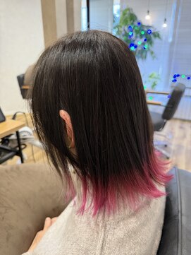アフィネ ヘアライフデザイン(Affiner HAIR LIFE DESIGN) ピンク裾カラー