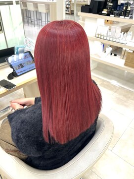 ケンジ 平塚ラスカ店(KENJE) チェリーレッド/赤髪ヘアー/ブリーチカラー/平塚【相原美紅】