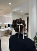 ^^リボンヘアアレンジ