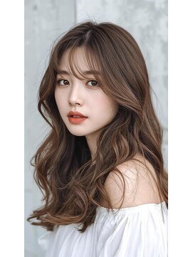 TMJ 熊本/韓国ロング×コテ巻きパーマ×髪質改善カラー