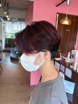 グート ヘアーメイク(gut HAIR MAKE)&nbsp;刈り上げショート　ハイライト　暖色　刈り上げ女子