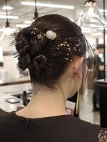 アビー(ABBEY) お呼ばれヘア、カチモリ、結婚式二次会、タイトアレンジ
