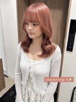 ユーフォリア 青山(Euphoria)&nbsp;イエベ春＊コーラルピンクベージュ＊ブリーチ1回＊担当ami