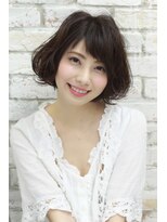 エルデ ナインズ ヘアー スタンド 川口店(elde 9's HAIR STAND)&nbsp;厚めバング&マーメイドアッシュの個性的で無造作ナチュラルボブ