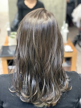 シェル 吉祥寺(shell) 大人かわいい_カーキグレージュ_インナーカラー